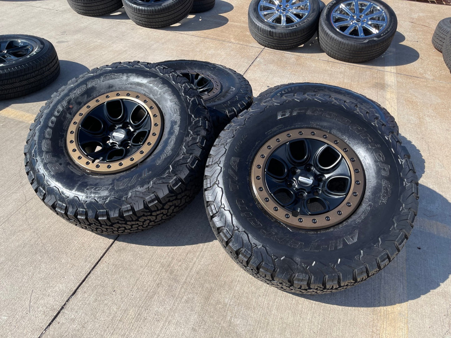 17" Ford F-150 Raptor OEM BEADLOCK rims wheels BRONZE 10459 95210 BFG 37" NEW