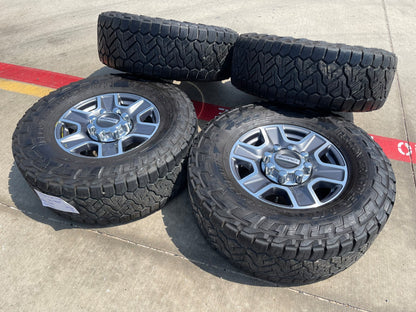 18" Ford F-250 F-350 Lariat FX-4 OEM wheels 10480 10298 SET tires NITRO 35"