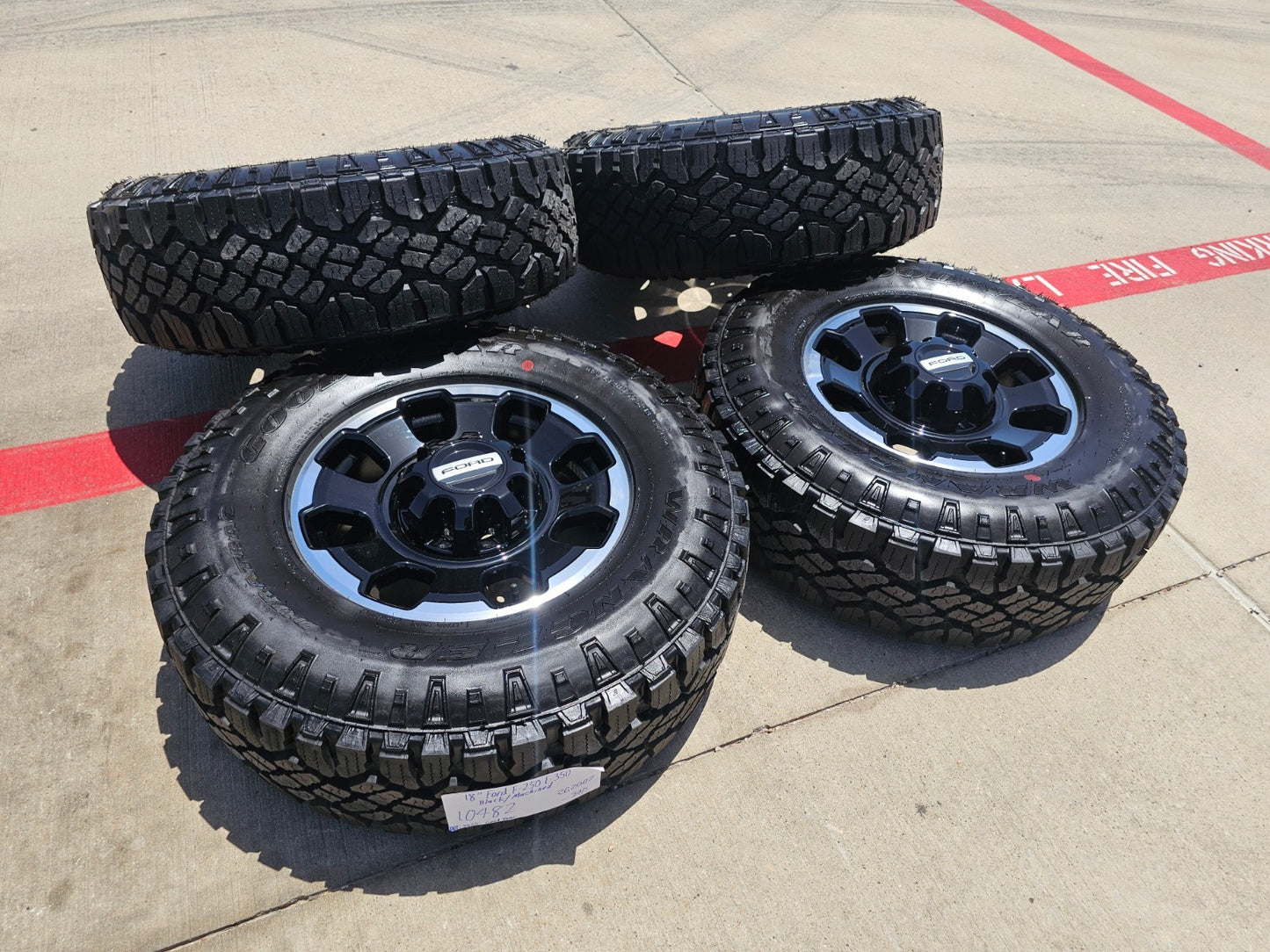 18" Ford F-250 F-350 OEM TREMOR rims wheels 10482 tires SET DURATRAC R/T 35" NEW