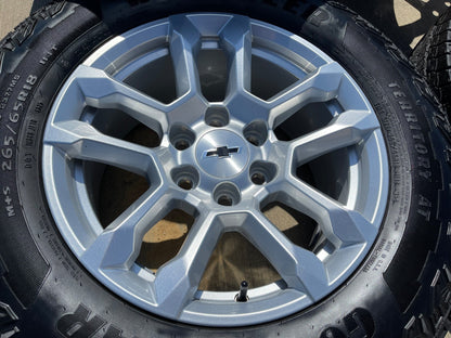 18" Chevy Silverado Suburban Tahoe OEM 14091 wheels rims GMC SET GOODYEAR A/T
