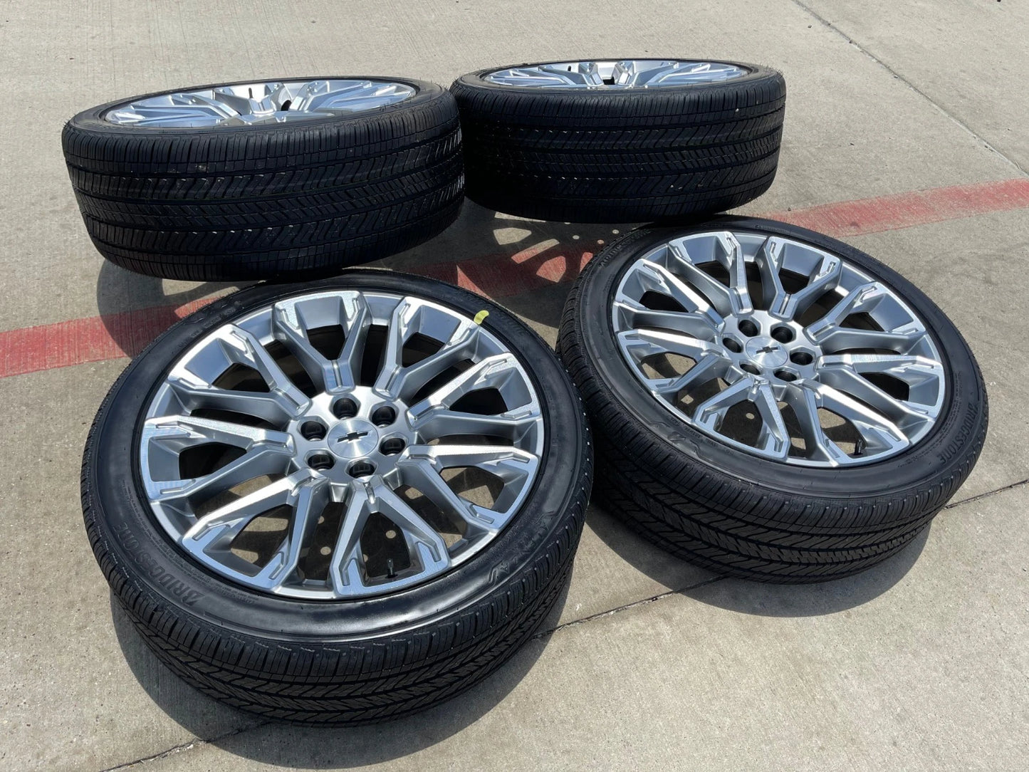 24" Chevy Tahoe LTZ GMC Yukon Sierra Denali OEM wheels rims tires 2025 2026 NEW