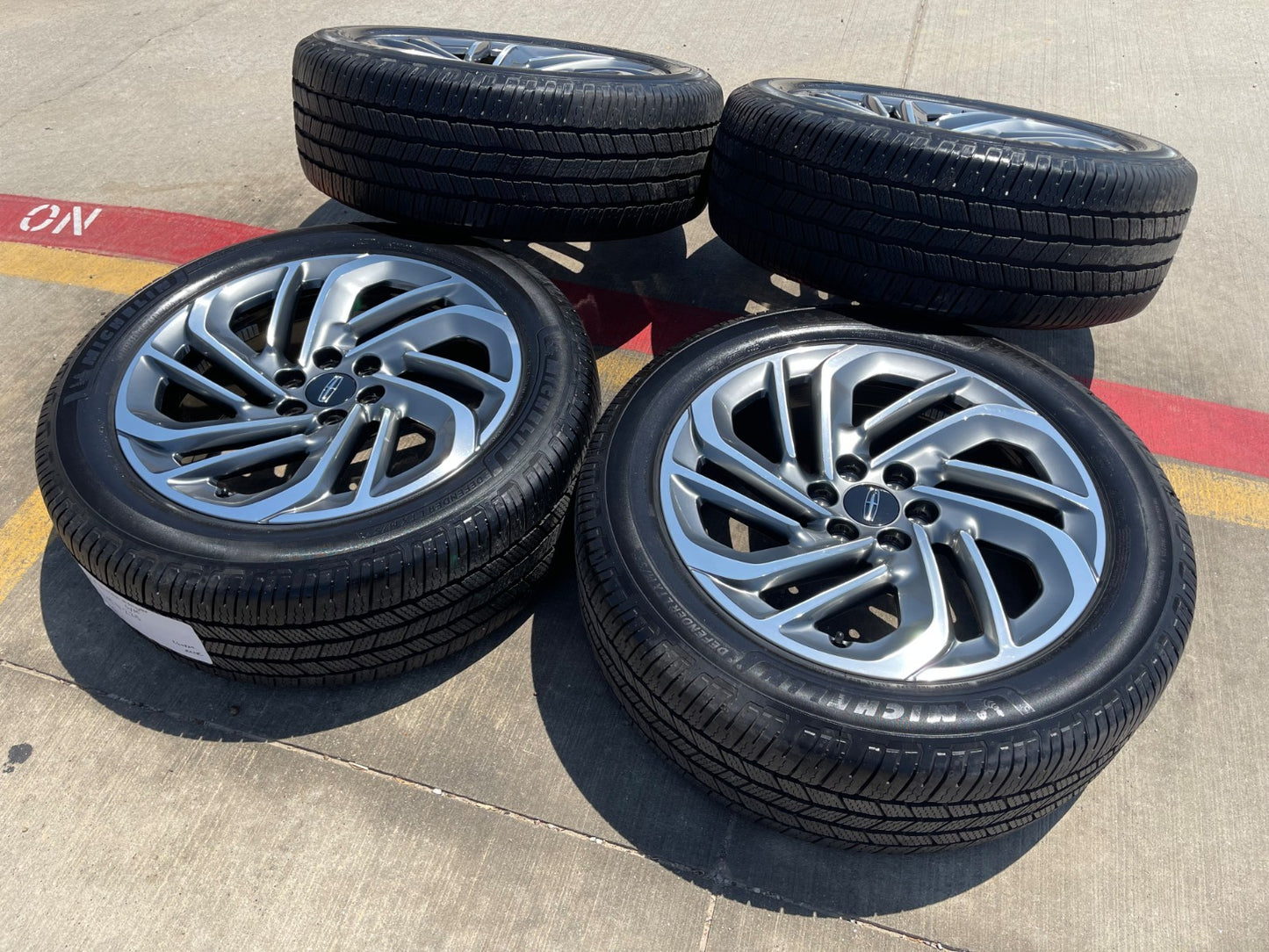 22" Lincoln Navigator OEM 94225 rims wheels BLACK LABEL 2026 2027 SET MICHELIN