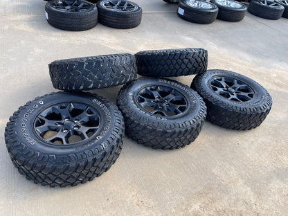 17" Jeep Wrangler Rubicon OEM 9218 wheels rims Gladiator FIRESTONE M/T2