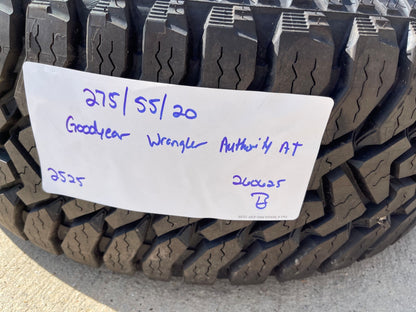 (1) 275/55/20 Goodyear Wrangler Authority A/T tire 113T 275/55r20 NEW