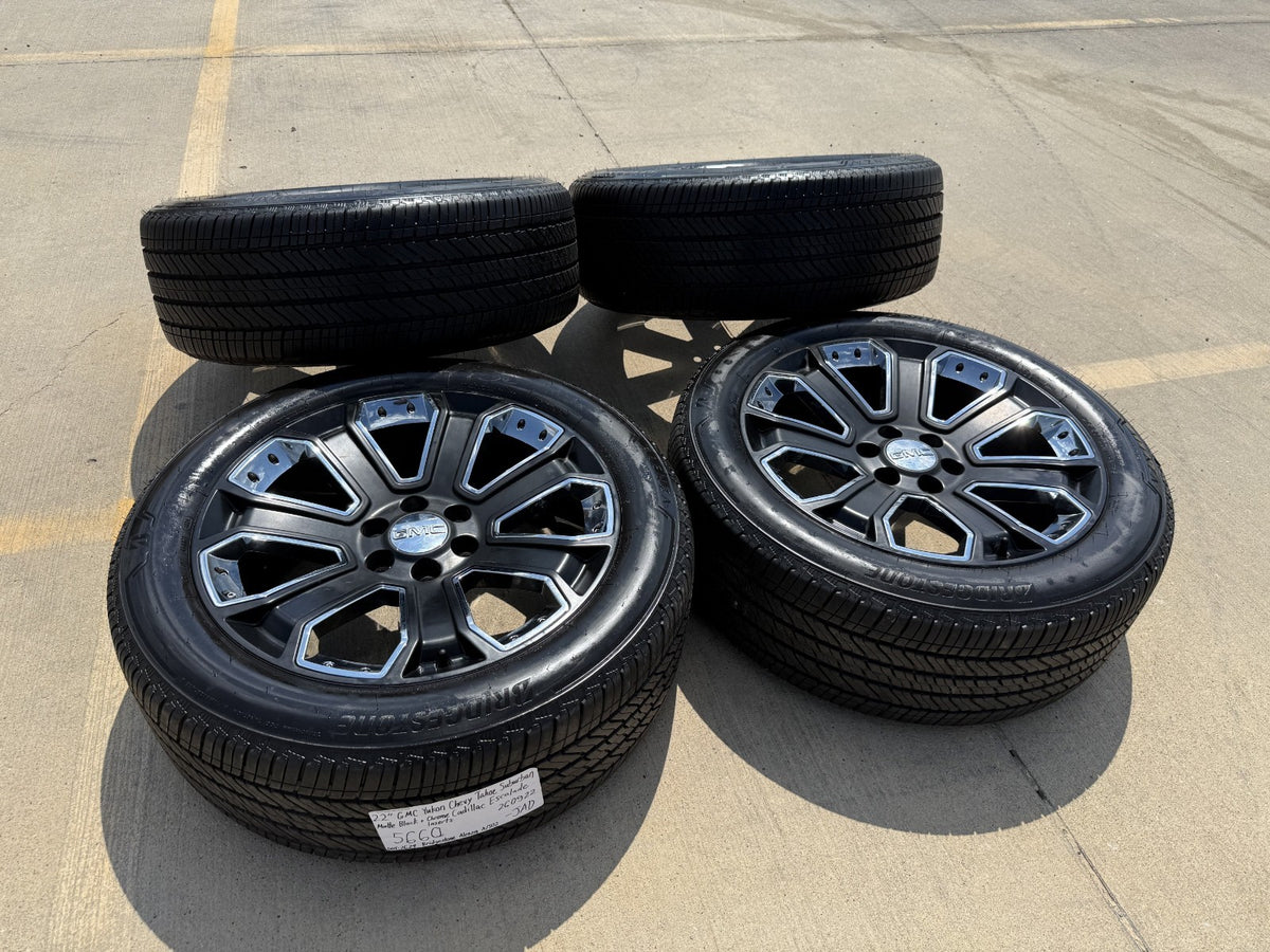 22" GMC Sierra Yukon Tahoe Escalade OEM Replica 5660 wheels rims tires SET