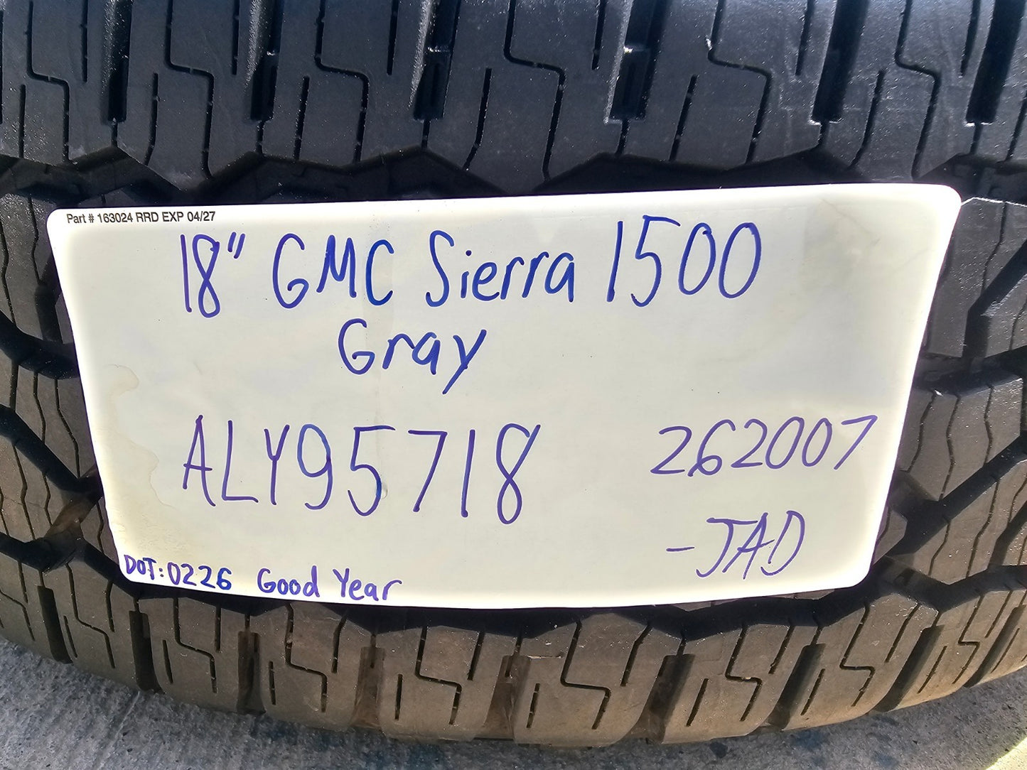 18" GMC Sierra AT4X Chevy Silverado OEM 14131 wheels rims SET GOODYEAR A/T NEW
