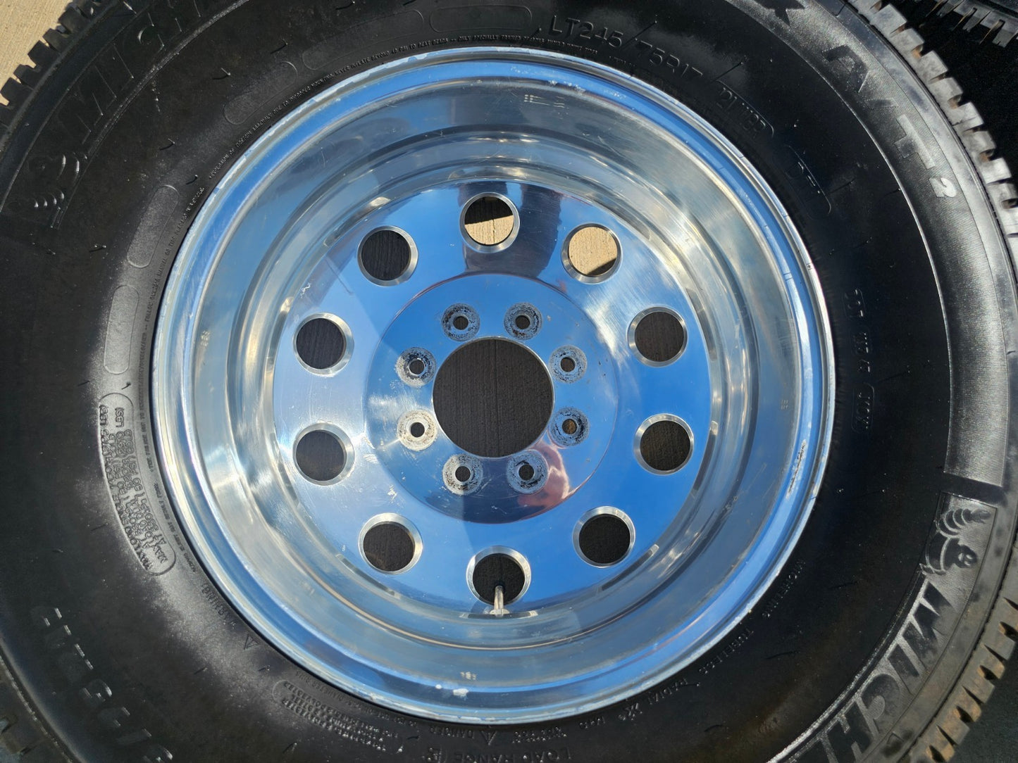 17" Dodge Ram 3500 DUALLY OEM wheel rim 2414 2415 ALCOA 8x165 SET MICHELIN