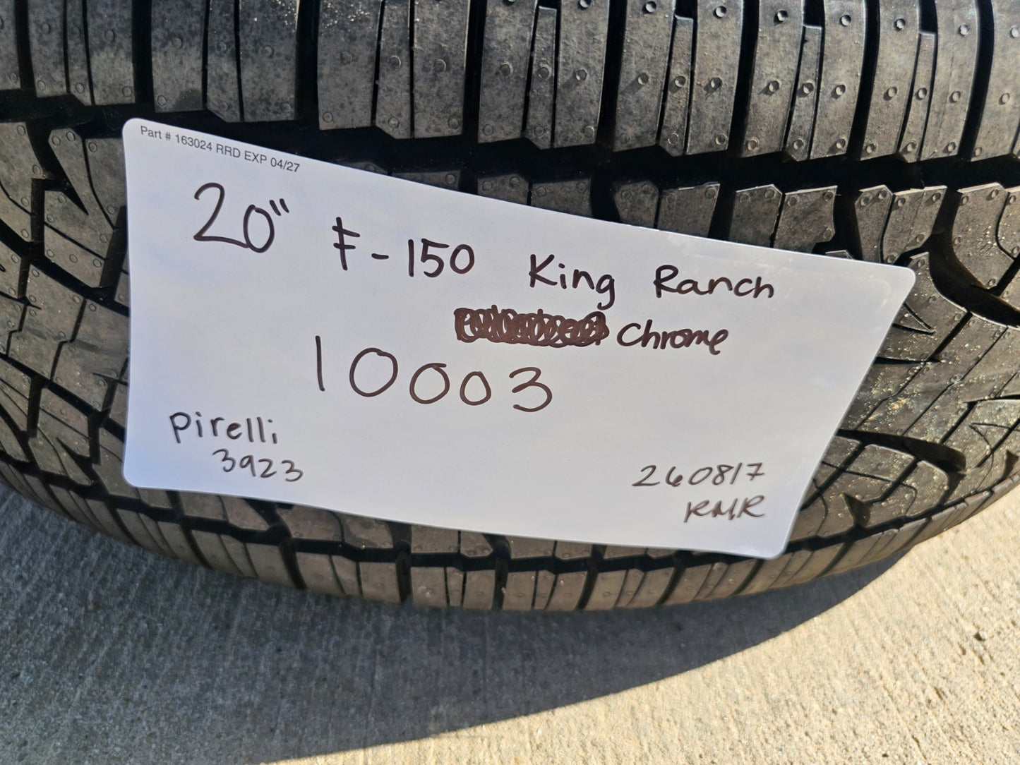 20" Ford F-150 Expedition CHROME rims wheels 10003 OEM tires SET PIRELLI A/TR