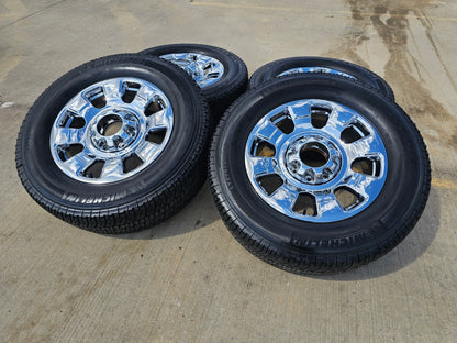 20" Ford F-250 F-350 OEM 10295 25085 10552 chrome wheels rims SET NEW MICHELIN