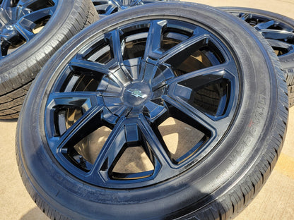 22" Chevy Tahoe Suburban RST OEM 14035 black wheels rims Silverado NEW
