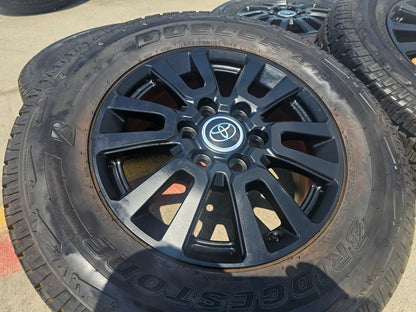18" Toyota Land Cruiser OEM 95953 wheels rims BLACK Tundra Sequoia A/T SET NEW