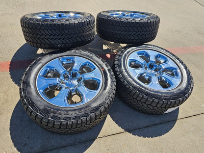 20" Dodge Ram 1500 OEM Laramie CHROME 2679 wheels rims tires 2023 2024 2025 NEW