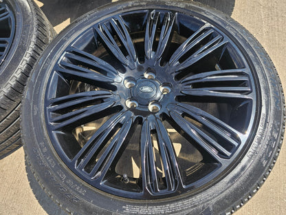 22" Land Rover Range DEFENDER OEM 72328 72331 wheels rims black PIRELLI