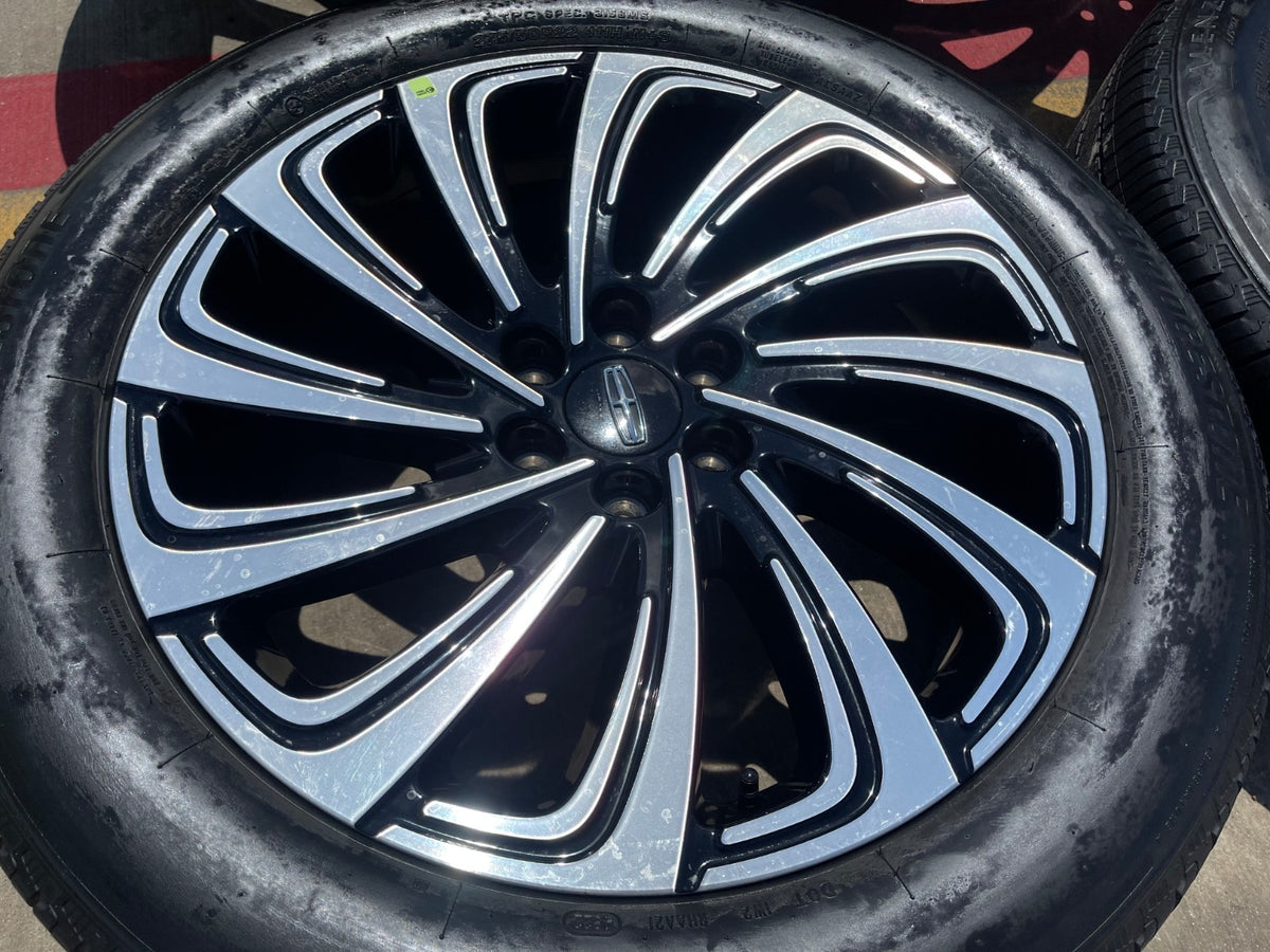 22" Lincoln Navigator OEM 10666 rims wheels BLACK LABEL BRIDGESTONE SET