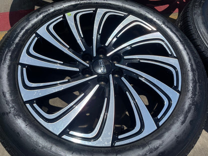 22" Lincoln Navigator OEM 10666 rims wheels BLACK LABEL BRIDGESTONE SET