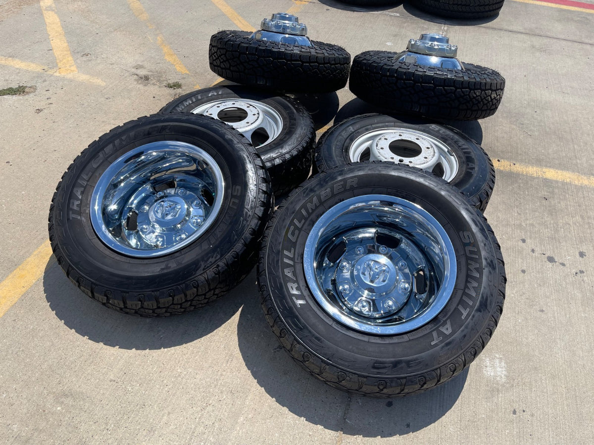 17" Dodge Ram 3500 Dually Laramie 8x200 wheels rims 2703 2704 OEM SET