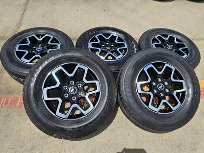 (5) 18" Ford Bronco wheels rims black 95213 Ranger SET BRIDGESTONE DUELER AT