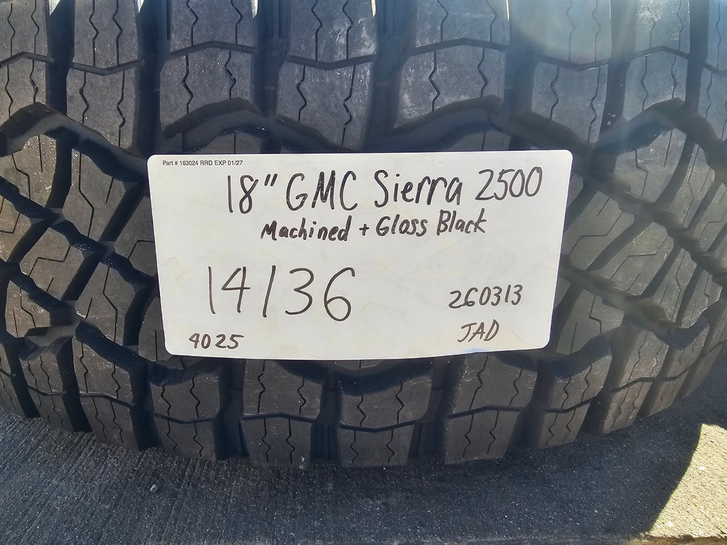 18" GMC Sierra AT4X Chevy Trail Boss 2500 OEM 14136 wheels rims GOODYEAR 35" NEW