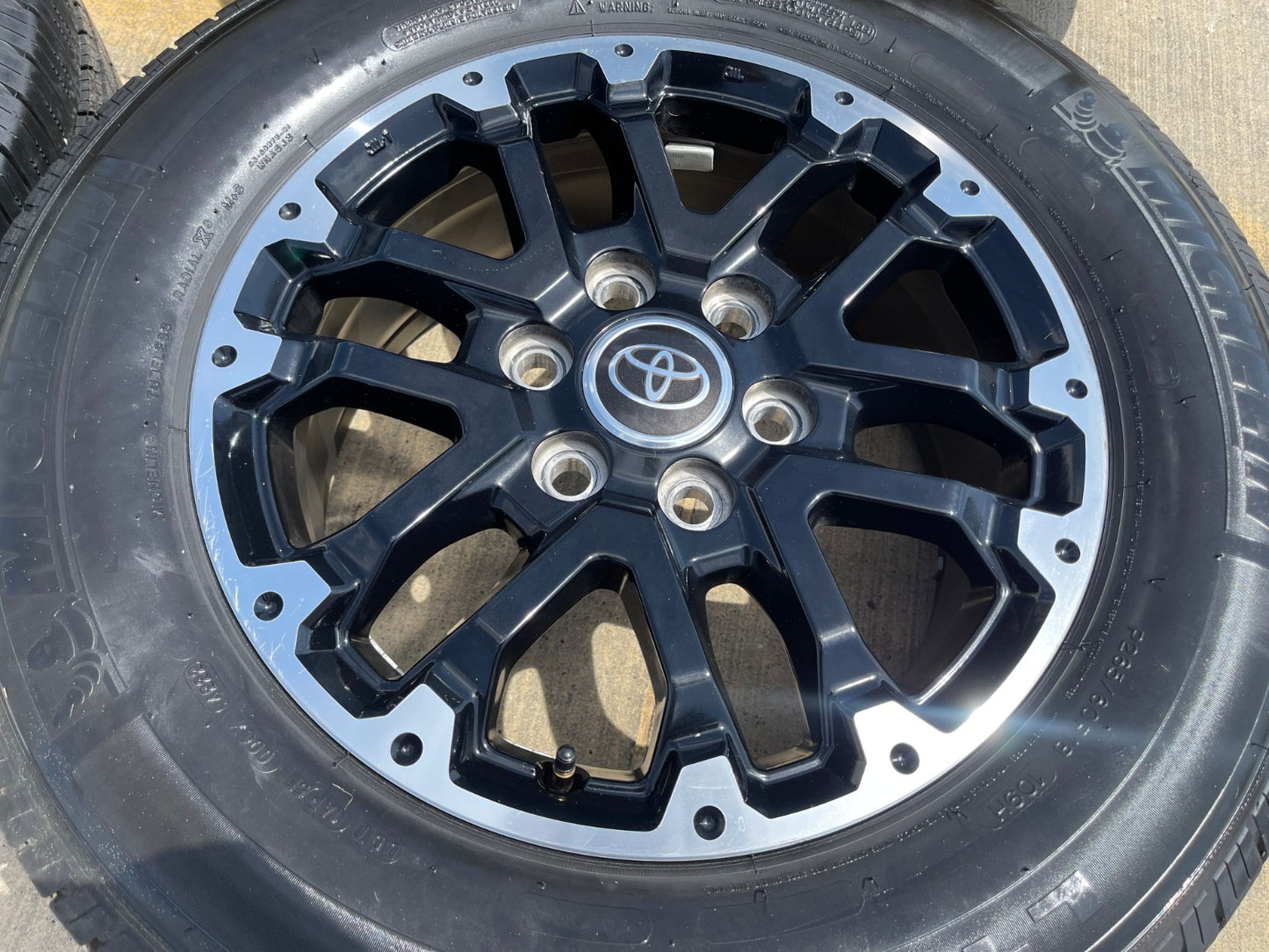 18" Toyota Tundra TRD OEM black wheels rims 75273 Sequoia SET MICHELIN