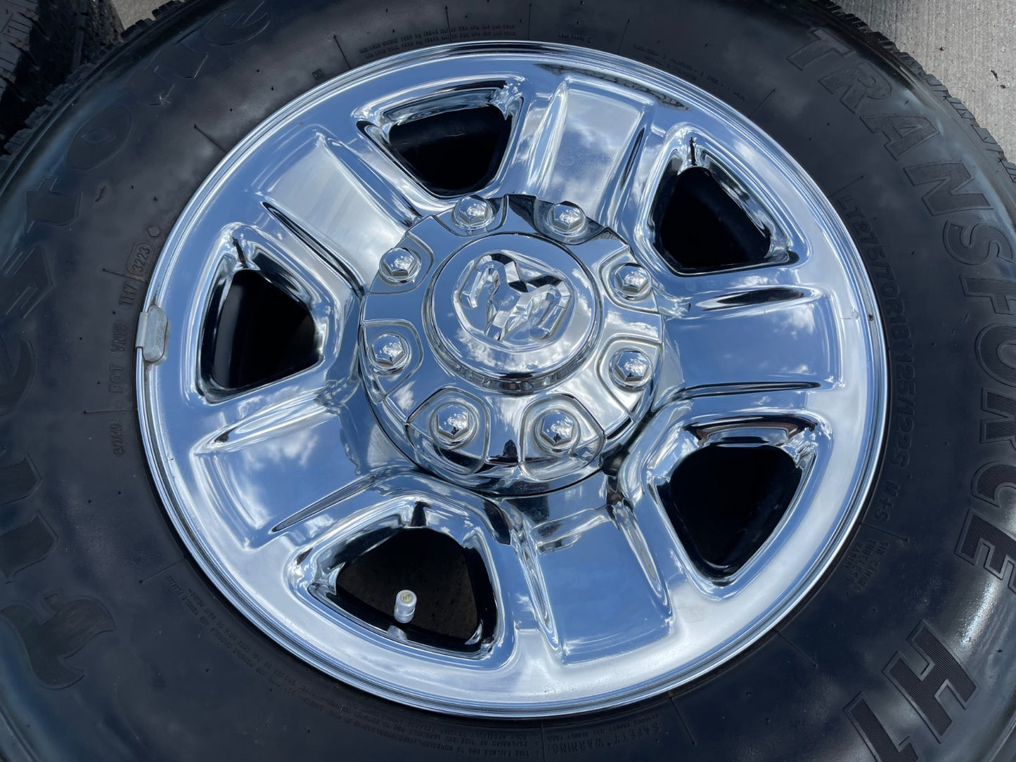 18" Dodge Ram 2500 3500 STEEL chrome OEM 2473 wheels rims SET FIRESTONE