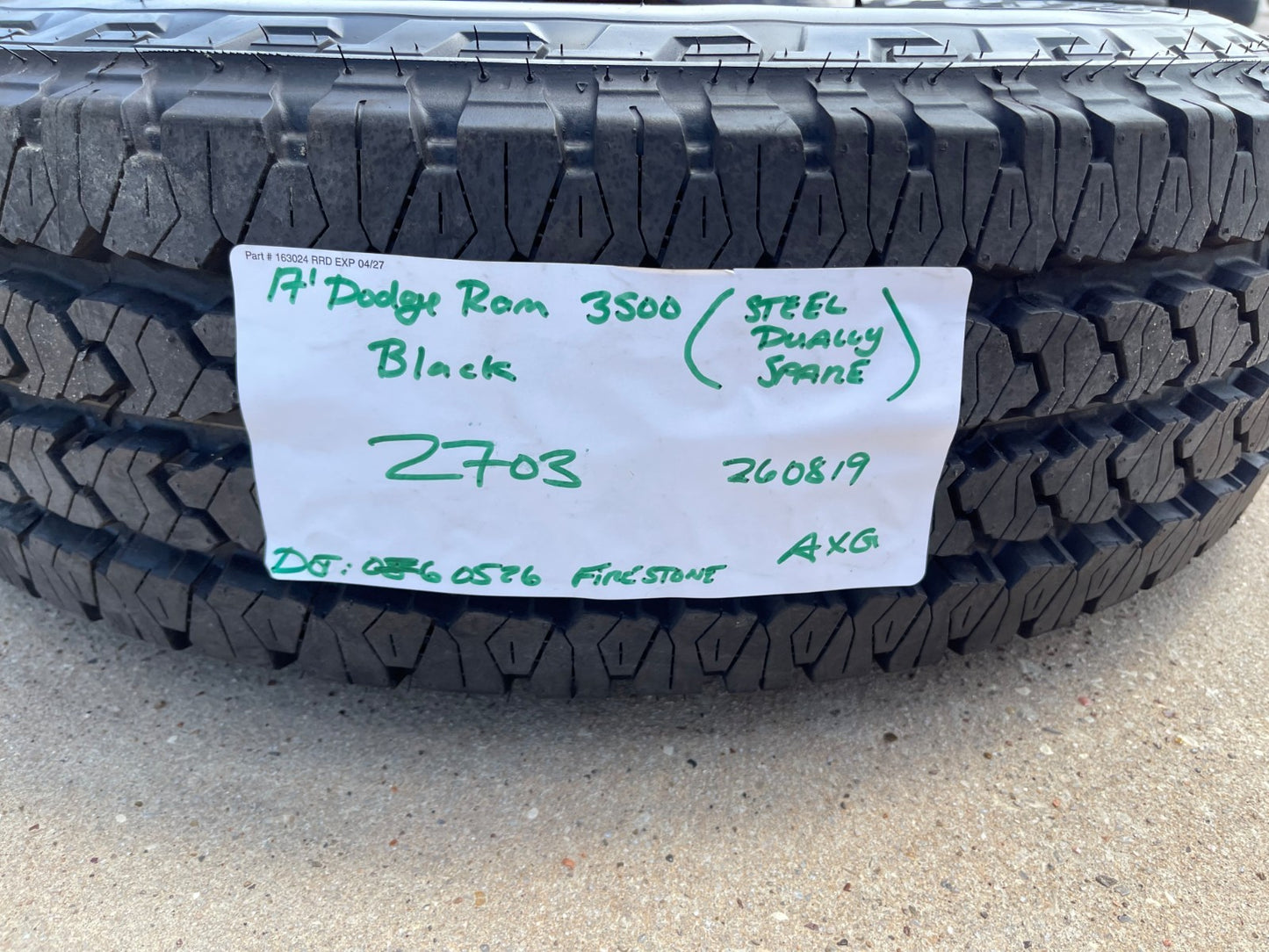 17" Dodge Ram 3500 Dually 8x200 wheel rim 2703 2704 OEM 2023 2024 2025 2026 NEW