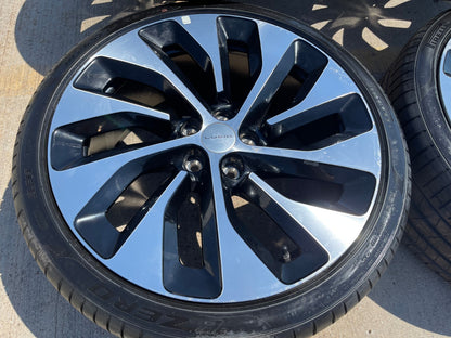 21" Lucid Air Grand Touring OEM 95542 95543 wheels rims black tires PIRELLI
