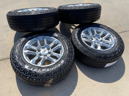 18" Chevy Silverado Suburban Tahoe OEM 14091 wheels rims GMC SET GOODYEAR A/T