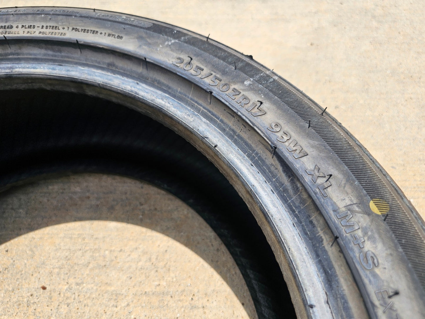 (1) 205/50/17 Advanta HPZ-01+ Plus tire 205/50R17 93W XL NEW