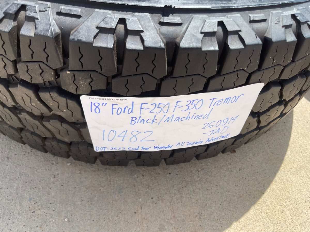 18" Ford F-250 F-350 OEM TREMOR rims wheels 10482 tires SET GOODYEAR A/T