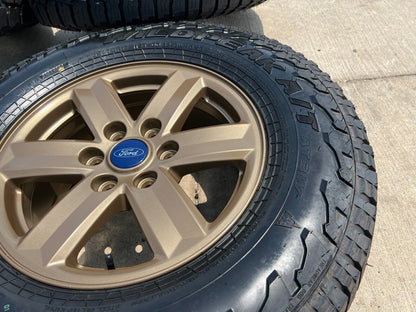 17" Ford F-150 OEM BRONZE Tremor rims wheels tires 10339 A/T 2024 2025 NEW