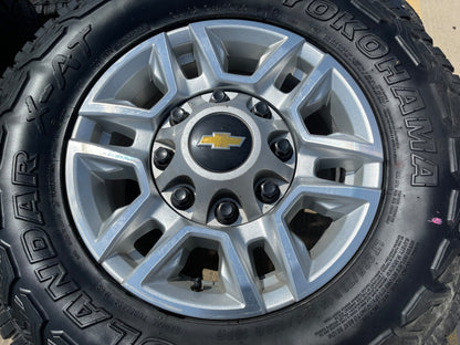 17" Chevy Silverado GMC Sierra 2500 OEM 5948 wheels rims YOKOHAMA A/T SET