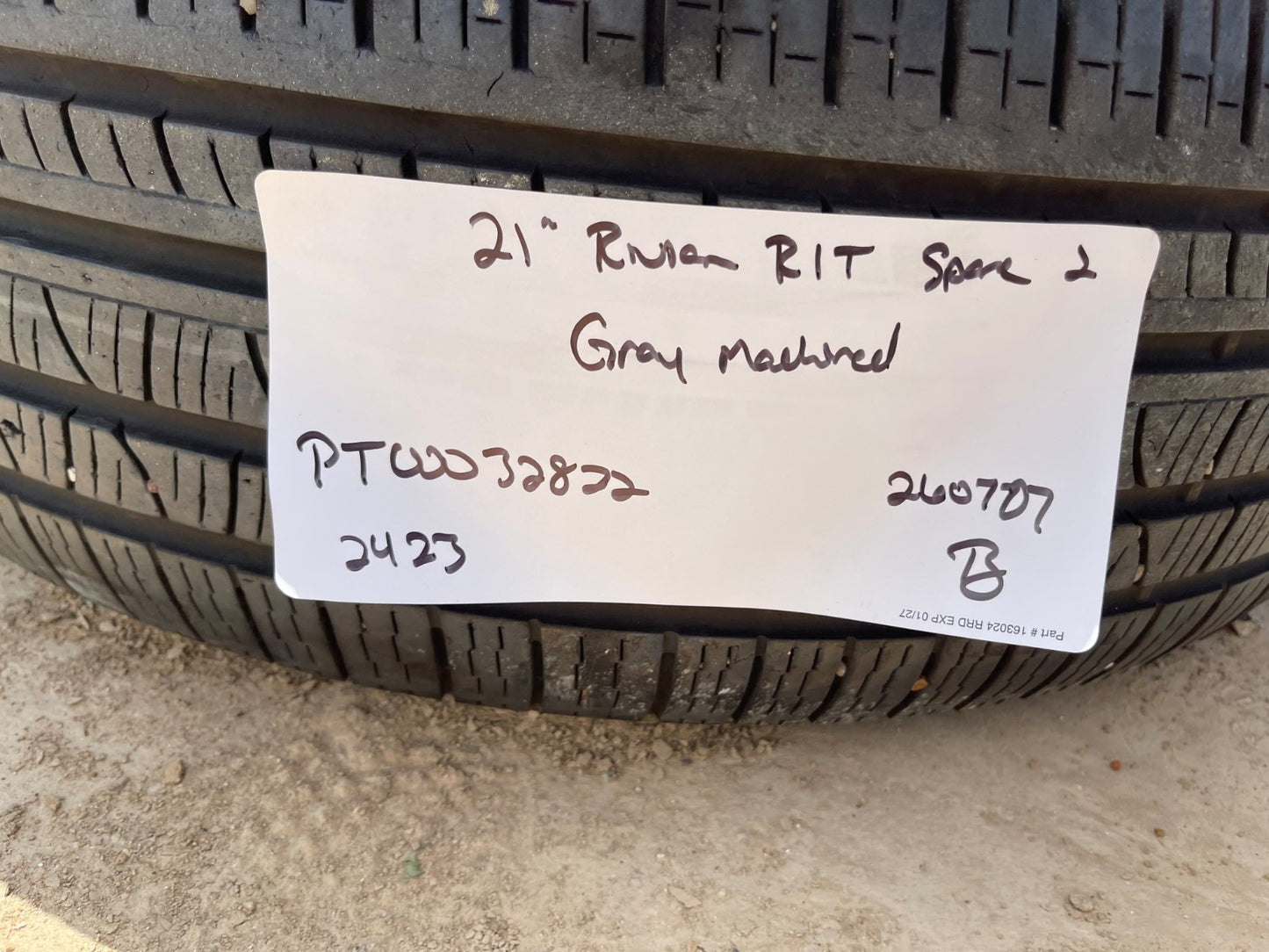 (1) 21" Rivian R1T R1S OEM wheel rim tire spare 2022 2023 2024 2025 2026 2027