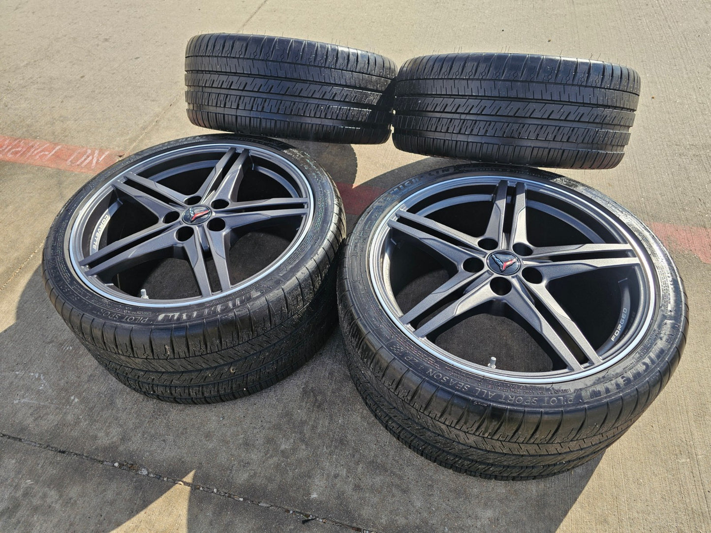 19" + 20" Chevy Corvette Z06 C8 OEM FORGED 94027 94028 wheels rims 2024 2026 NEW