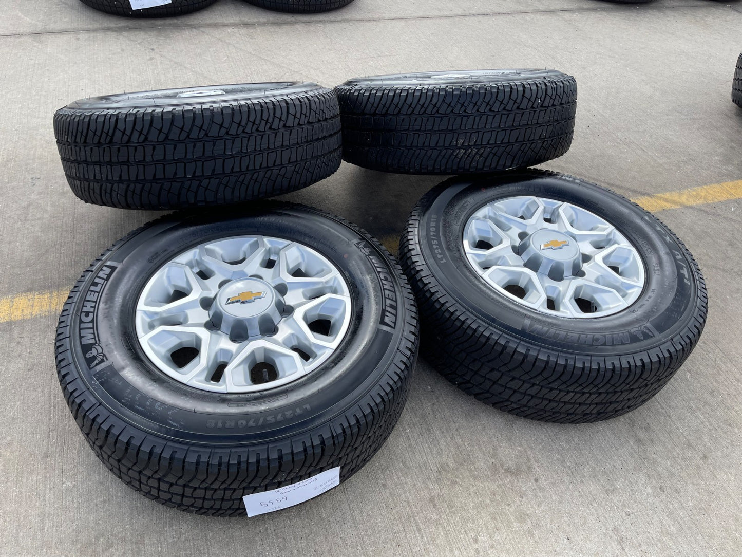 18" Chevy Silverado 2500 3500 OEM 5959 wheels rims MICHELIN LTX A/T2 NEW