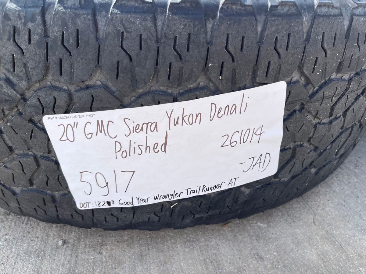 20" GMC Sierra Yukon Denali OEM 5917 wheels rims SET Chevy tires GOODYEAR