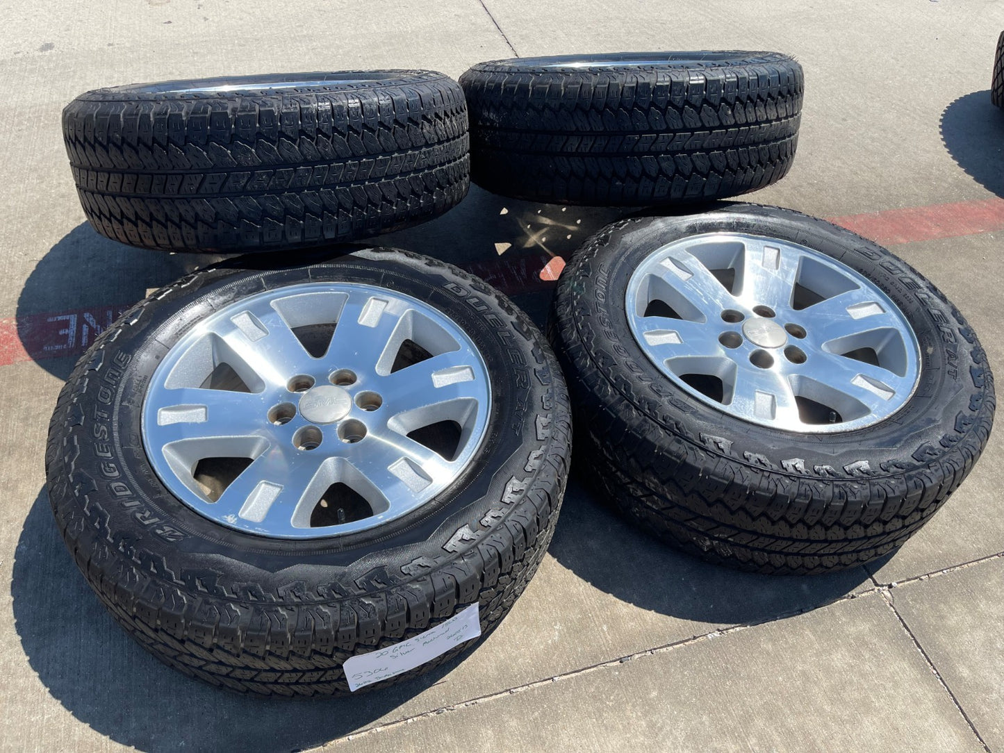 20" GMC Sierra Yukon DENALI OEM 5306 wheels rims Chevy Silverado BRIDGESTONE