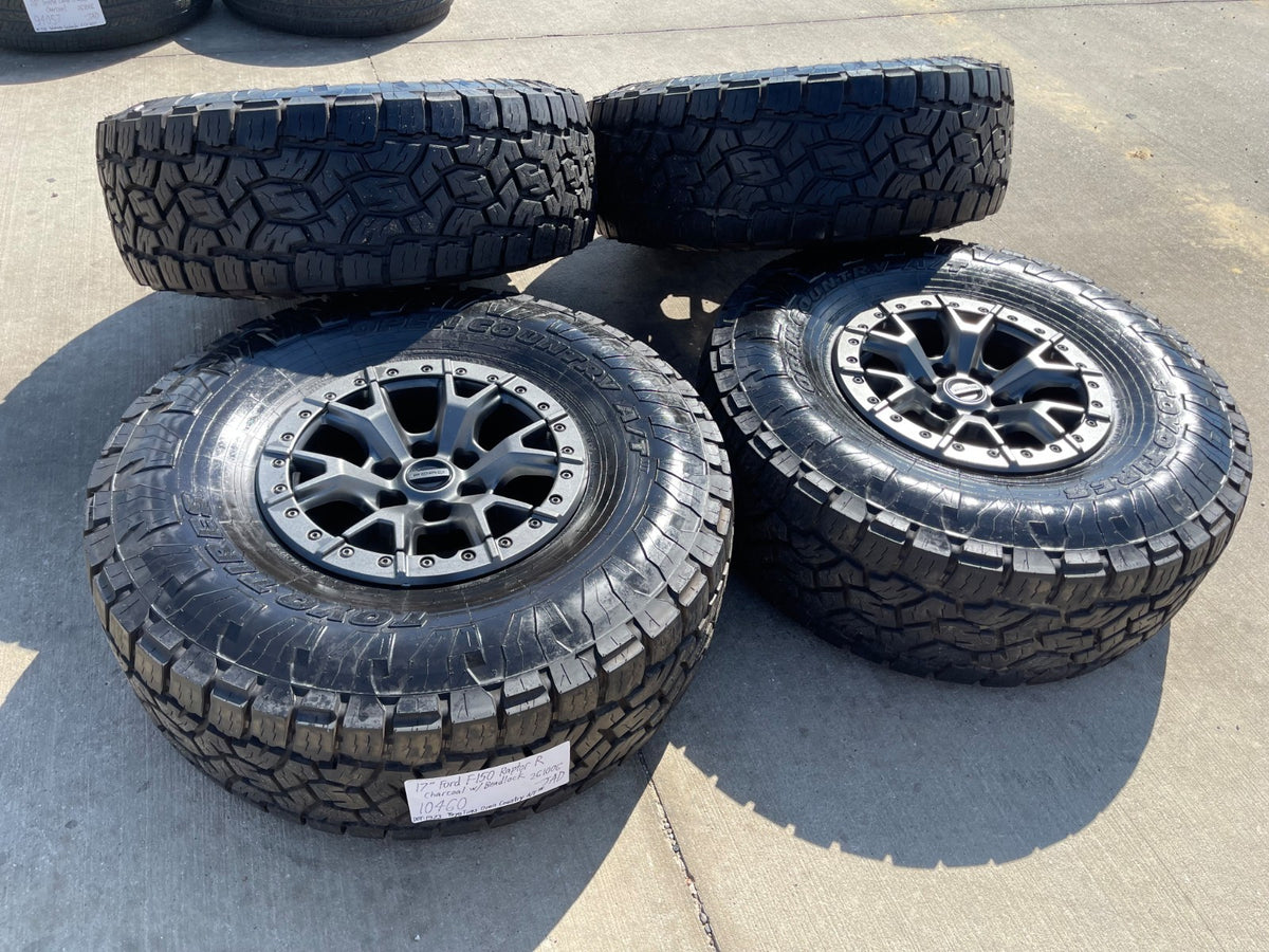 17" Ford F-150 Raptor R OEM BEADLOCK 10460 rims wheels 37" tires SET TOYO