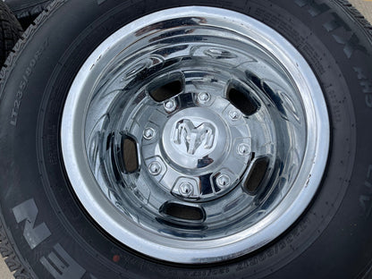 17" Dodge Ram 3500 Dually Laramie 8x200 wheels rims 2703 2704 OEM SET