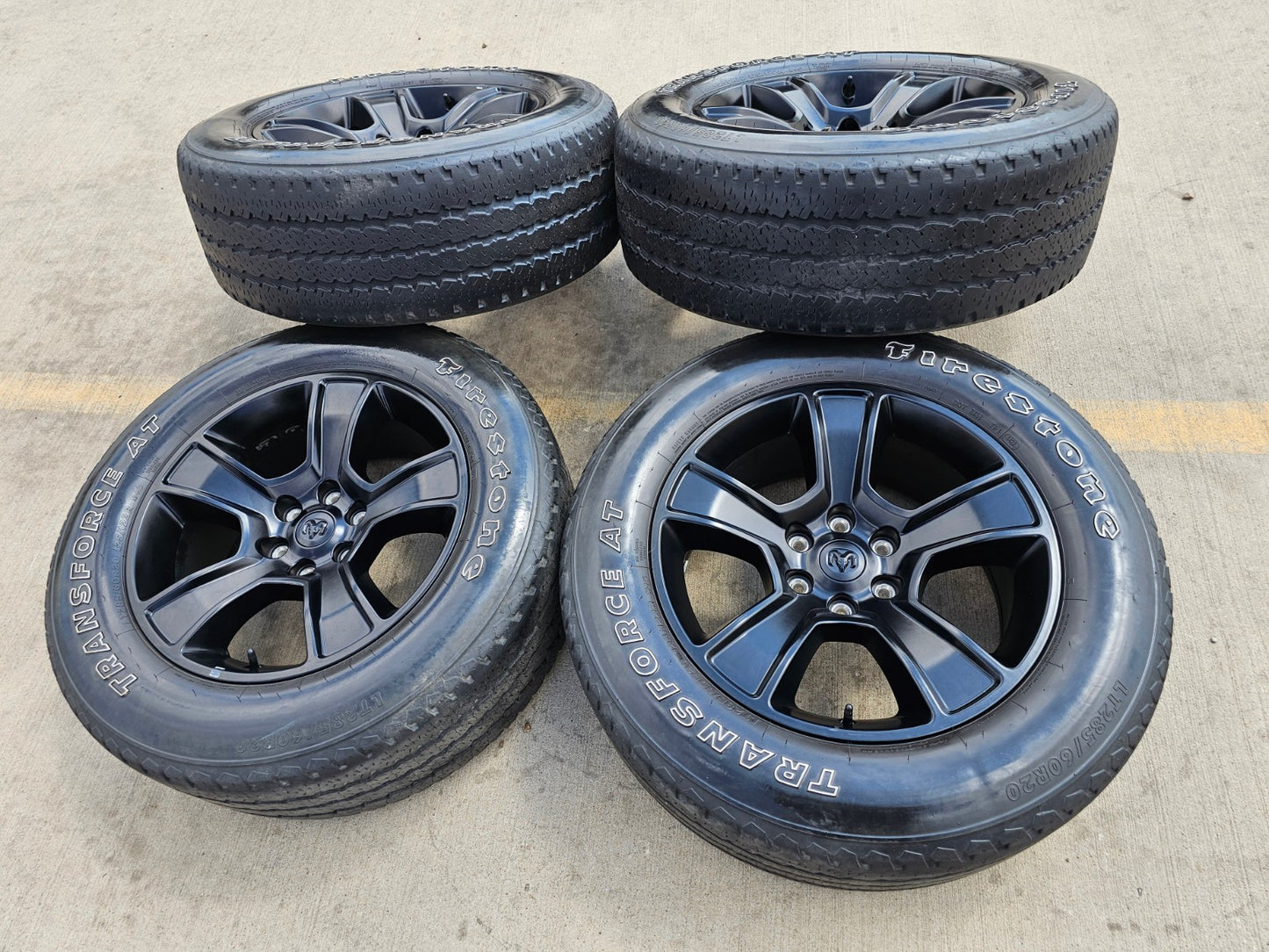 20" Dodge Ram 1500 OEM LIMITED Black 2676 2723 wheels rims FIRESTONE A/T