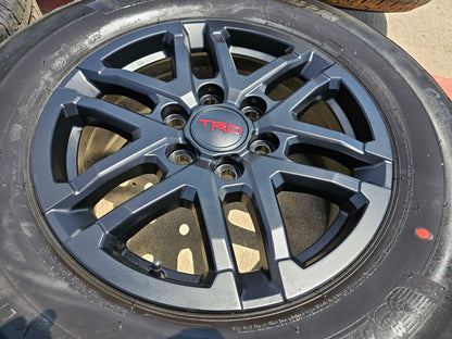 18" Toyota Tacoma 4Runner TRD OEM black wheels rims tires 2024 2025 NEW