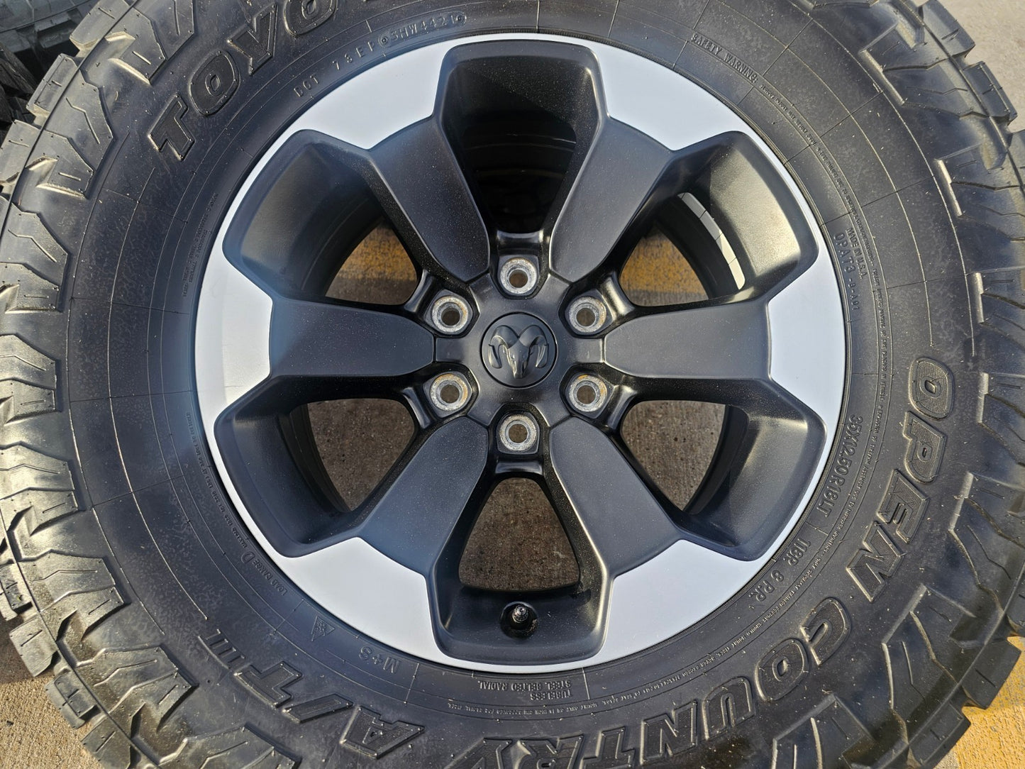 18" Dodge Ram 1500 Rebel Black OEM 2671 wheels rims TOYO A/T3 35"