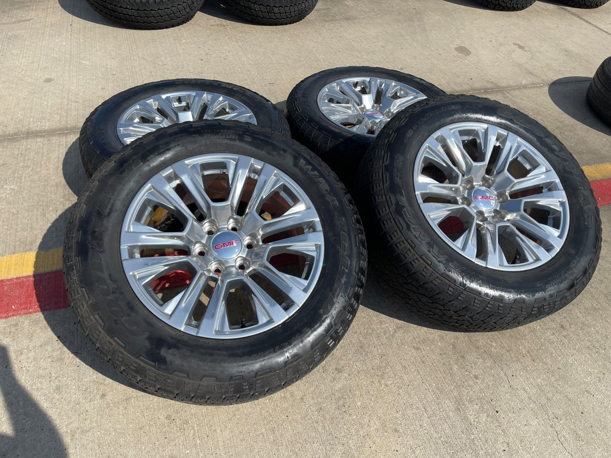 20" GMC Sierra Yukon Denali OEM 5917 wheels rims SET Chevy tires GOODYEAR