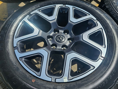 20" Dodge Ram 1500 OEM Laramie wheels rims tires 68583860AA 2024 2025 NEW