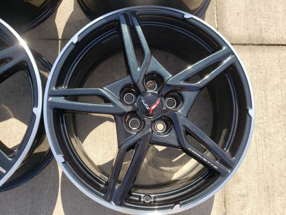 19" + 20" Chevy Corvette C8 OEM wheels rims 14009 200268 2022 2023 2024 2025 NEW