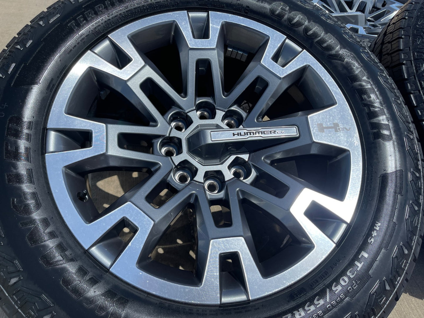 22" Hummer EV HEV 2500 OEM 8x165 wheels rims 2024 2025 2026 2027 NEW GOODYEAR