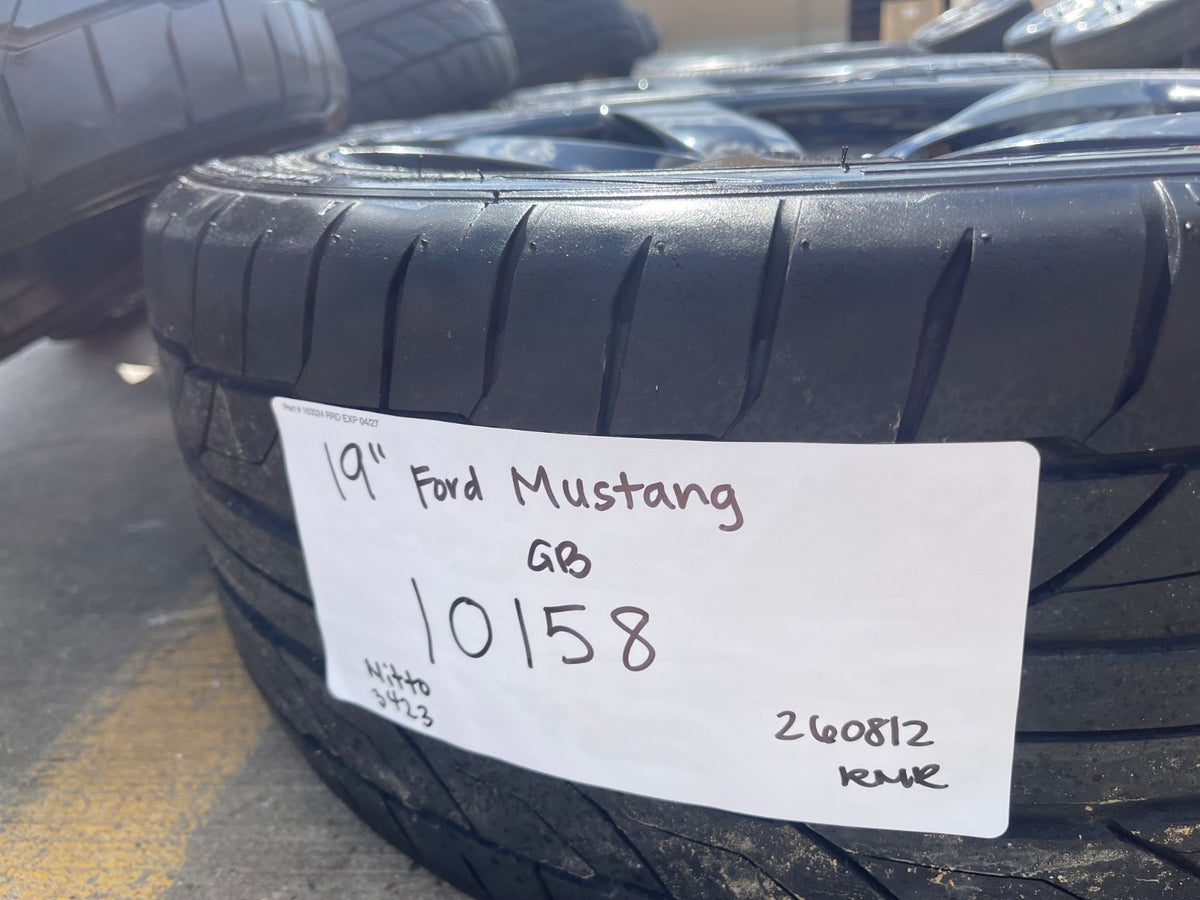 19" Ford Mustang GT OEM 10158 black wheels rims tires SET