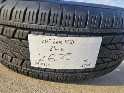 20" Ram 1500 OEM LIMITED Laramie wheels rims black 2675 2722 CONTINENTAL