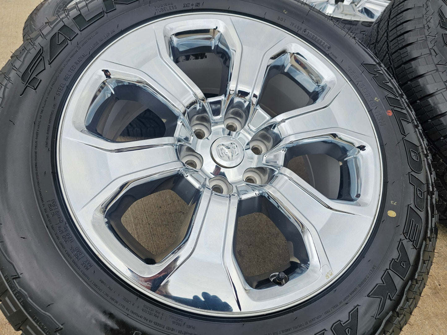 20" Dodge Ram 1500 OEM Laramie CHROME 2679 wheels rims tires 2023 2024 2025 NEW