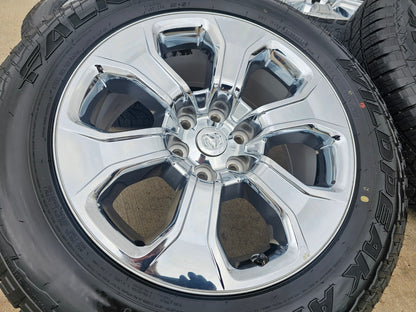 20" Dodge Ram 1500 OEM Laramie CHROME 2679 wheels rims tires 2023 2024 2025 NEW