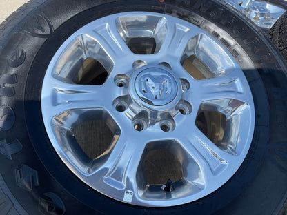 18" Ram 2500 3500 Laramie Power Wagon OEM 2692 wheels rims FIRESTONE H/T2 SET